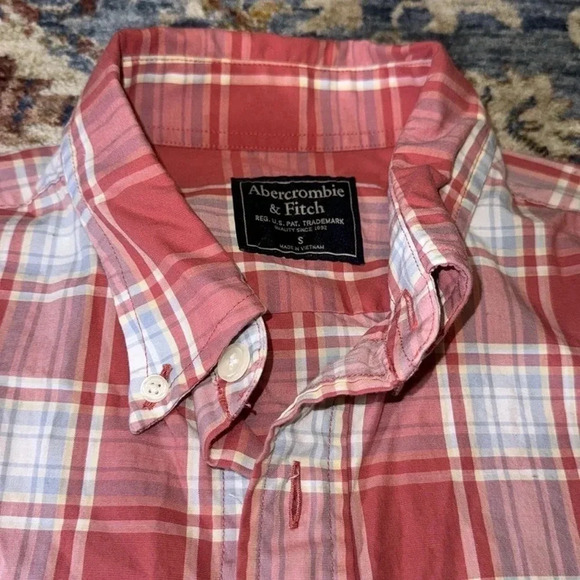 A&F abercrombie & fitch long sleeve button down dress shirt size small men - Picture 2 of 8
